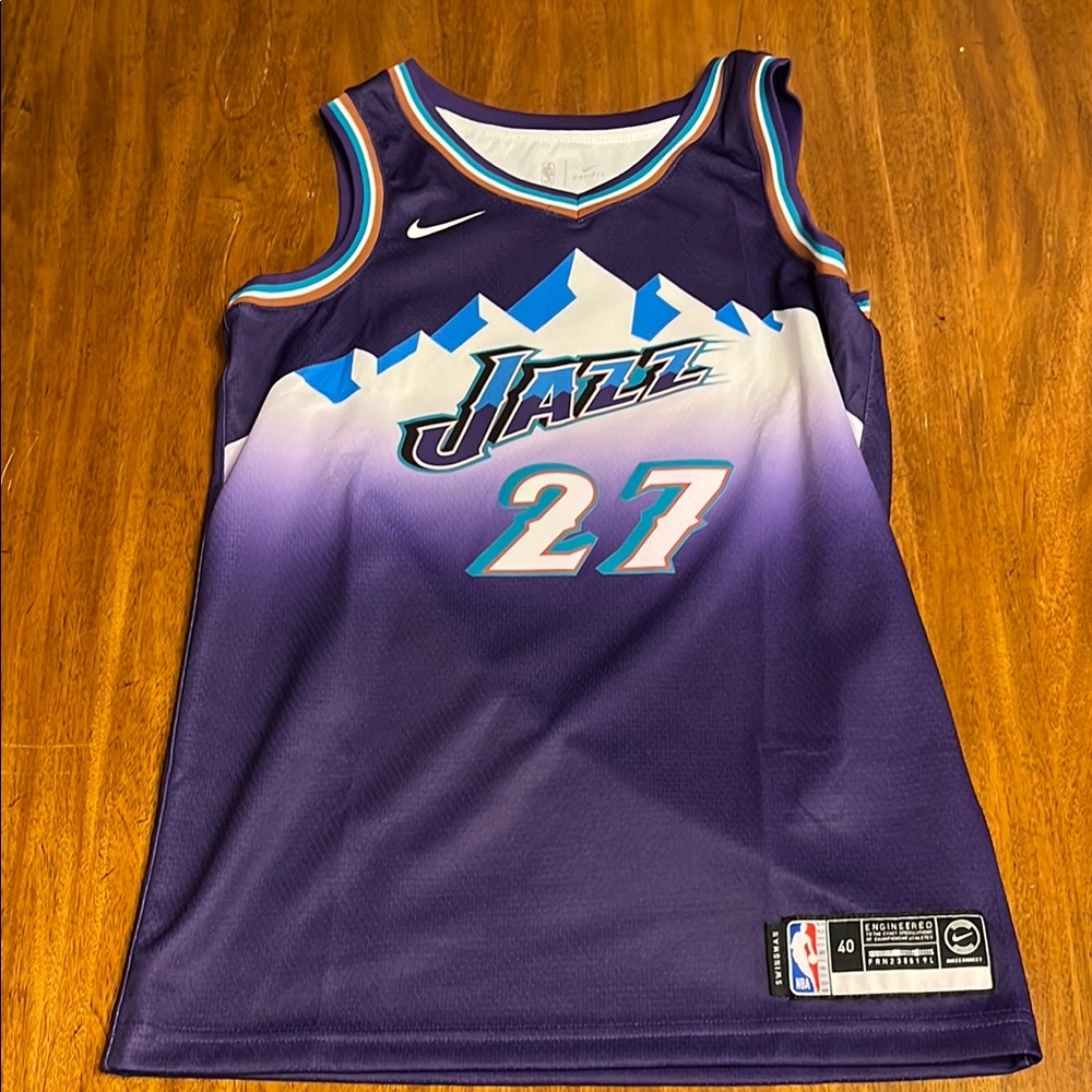 Nike Purple and White Men's Jersey